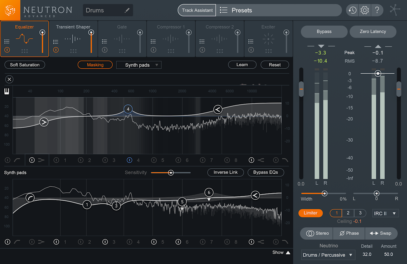 iZotope Neutron 2 Standard mixing plugin