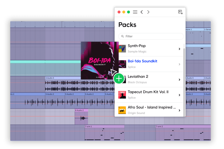 Screenshot of Sounds interface