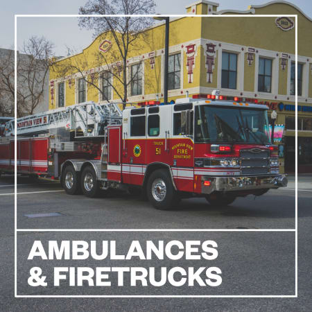 Ambulances and Firetrucks