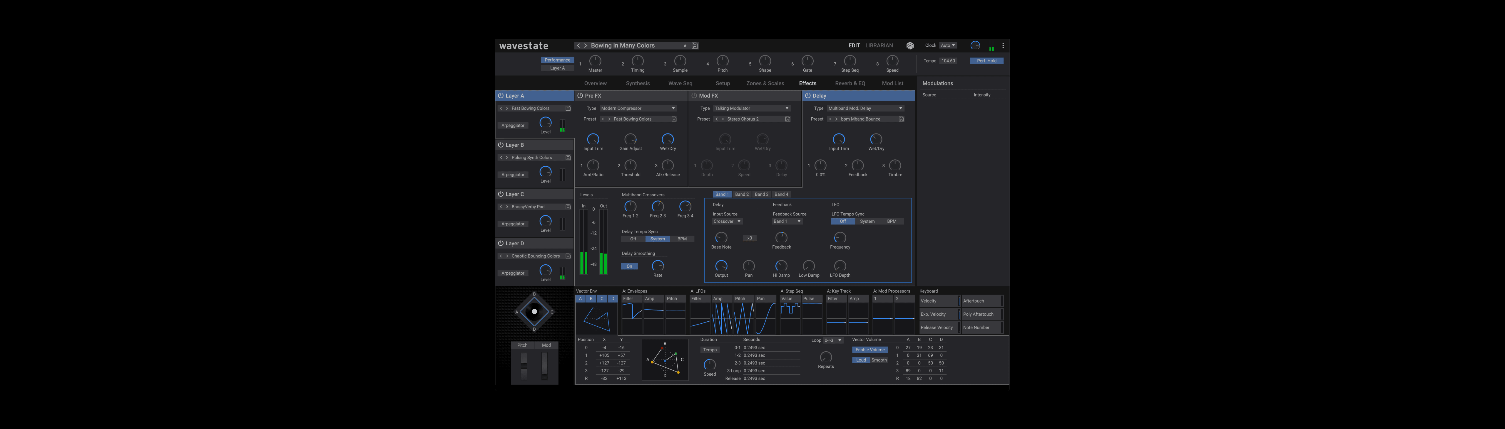 wavestate native UI - Effects Tab