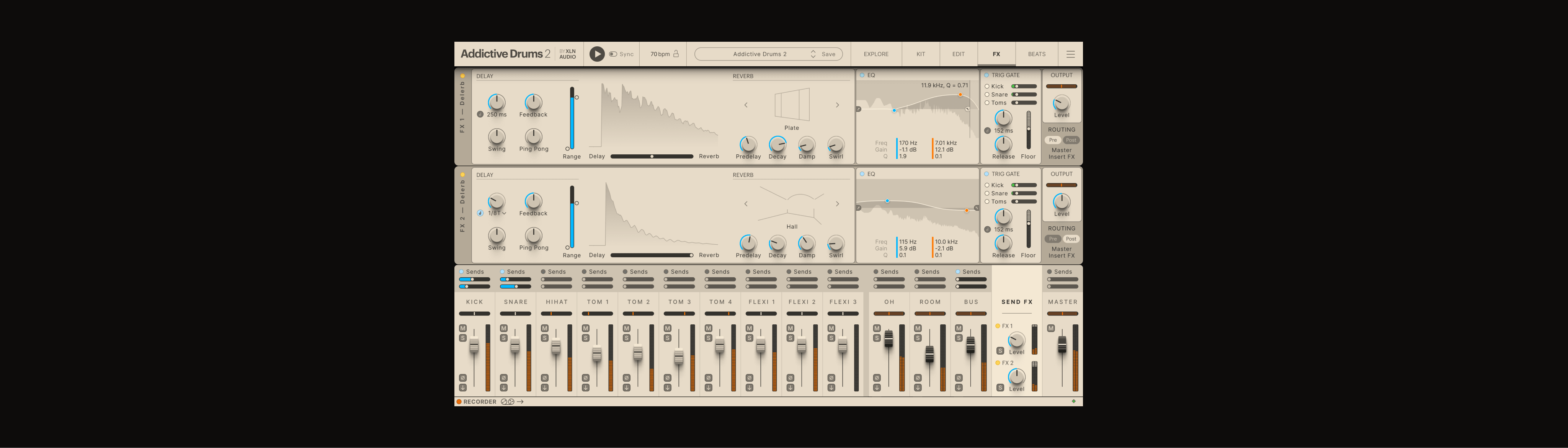 Addictive Drums 2 FX View