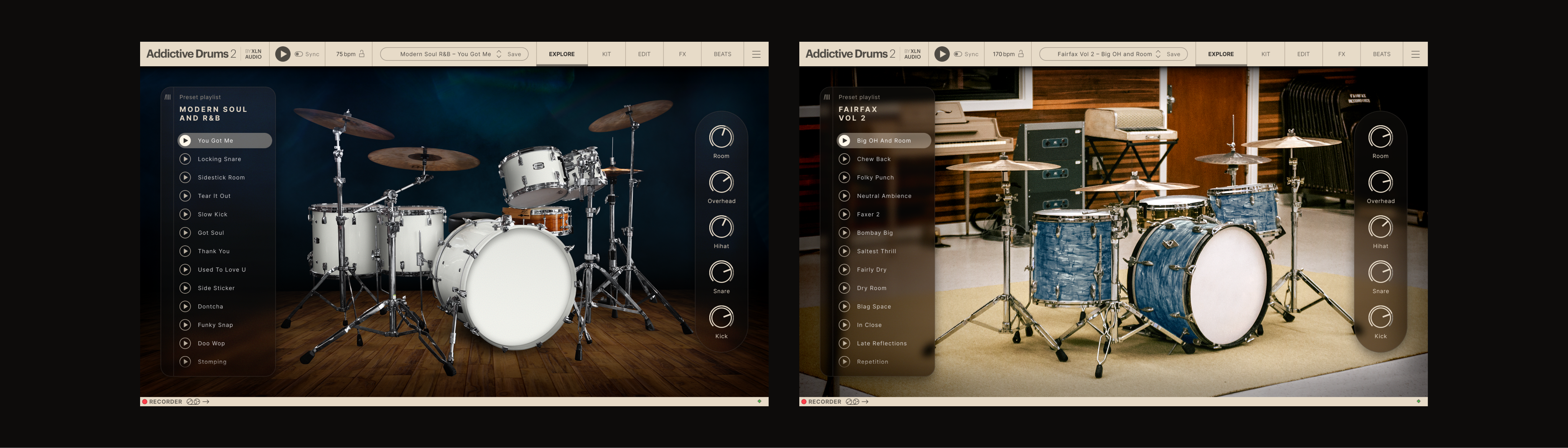 Addictive Drums 2 Kit View