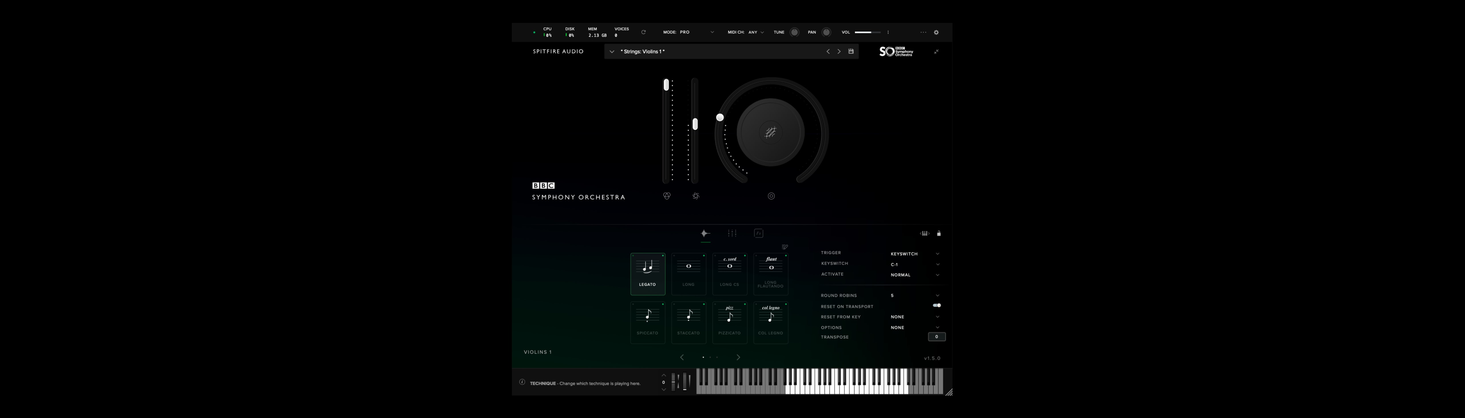 BBC Symphony Orchestra Pro GUI