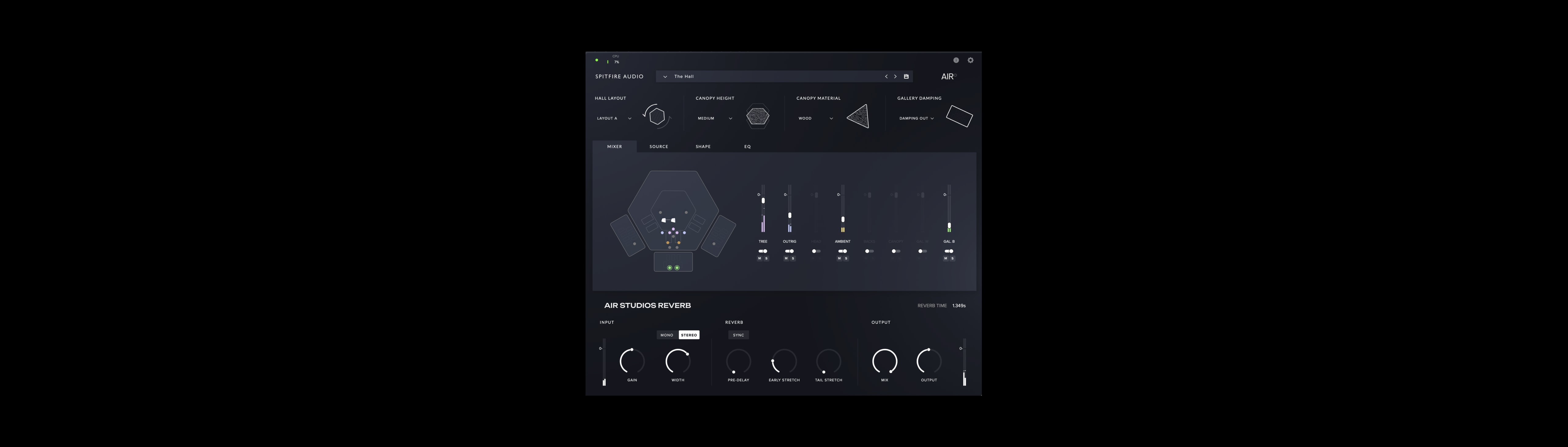 AIR Studios Reverb GUI