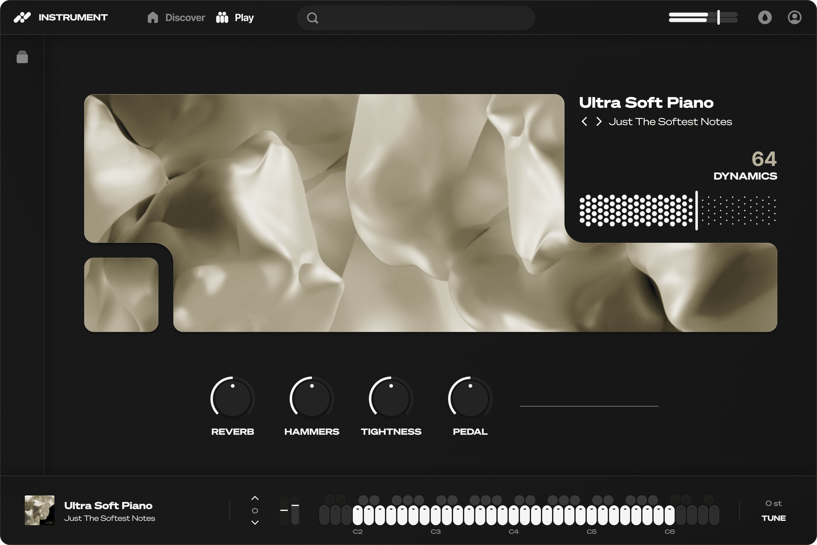 Splice INSTRUMENT user interface