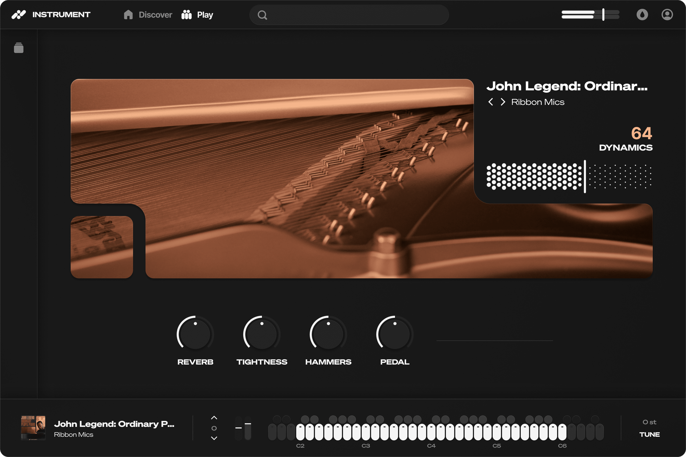 Splice INSTRUMENT user interface