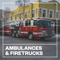 Ambulances and Firetrucks