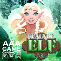 AAA Game Character - Female Elf