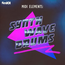 Cover art for MIDI Elements: Synthwave Drums pack