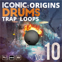 Cover art for Iconic Origins Trap Drum Loops Vol. 10 pack