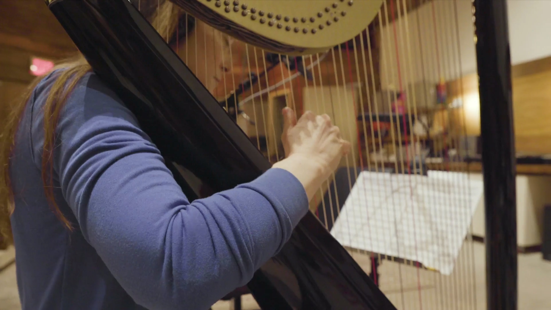 Erin Hill demonstrates the versatility of the electro harp