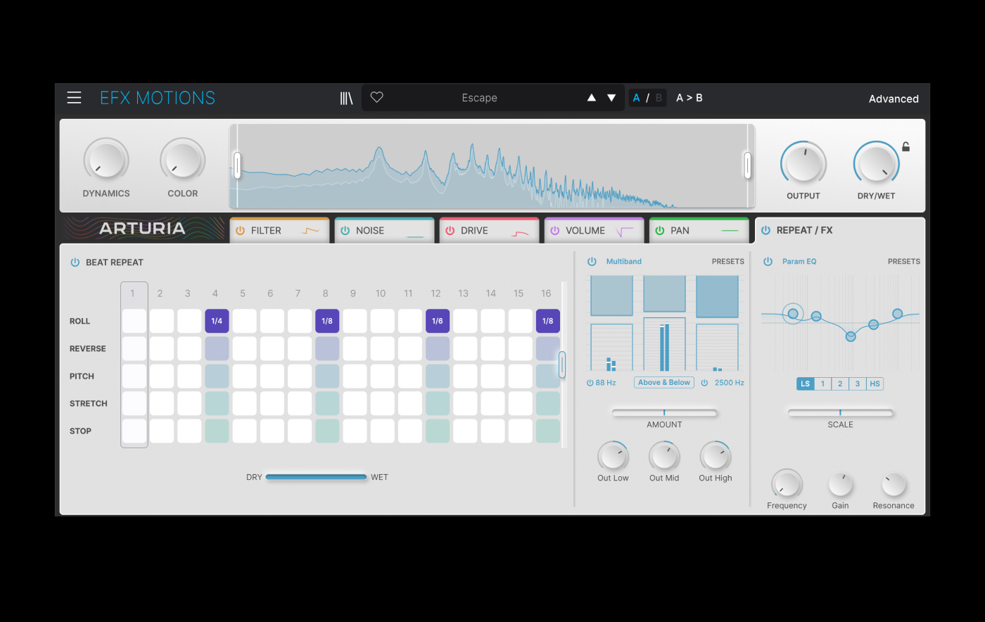 Motions sequencer